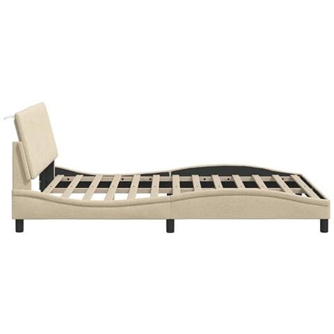 Giroletto senza Materasso Crema 140x190 cm in Tessuto - Foto 9