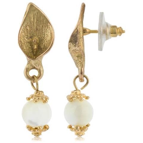 Ciondolo Calla E Madreperla In Oro - Foto 1