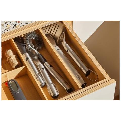 Forchetta Grillout Con Manico Estensibile Ideale Per Barbecue Design In Acciaio Inox Punte Affilate Testa Retrattile Per Conservazione Facile Da Pulire - Foto 6