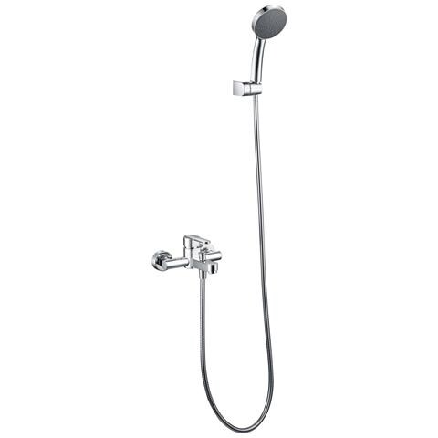 Imex Miscelatore Vasca-doccia Cromato In Ottone E Zama Con Tubo Flessibile Metallo 180 Cm Supporto Maniglia Doccia Abs Maniglia Rotonda Cartuccia Ceramica Ø35 Mm Serie Roma Imex-bdr001-4 - Foto 2