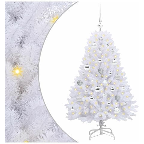 Albero di Natale Artificiale con Rami Pieghevoli Bianco 120 cm - Foto 1