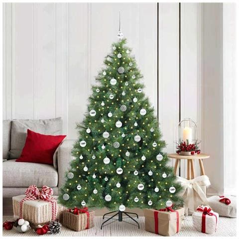 Albero di Natale artificiale con 300 LED Verde 180 cm PE e PVC - Foto 2