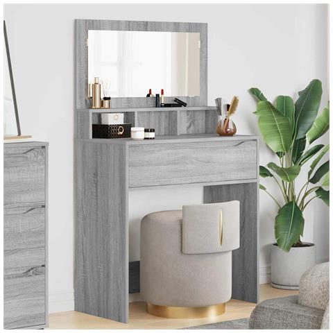 Tavoli da Trucco per Camera da Letto con cassetto Grigio Sonoma - Foto 2