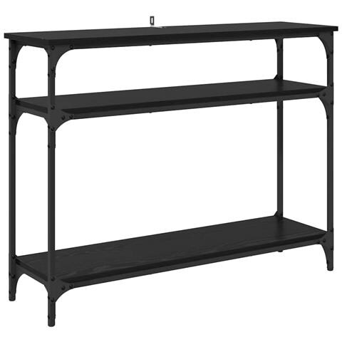 Tavolo consolle Rovere Nero 100 x 29 x 75 cm Legno multistrato - Foto 1