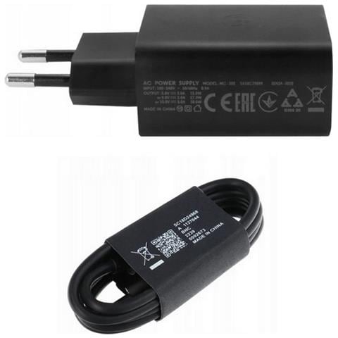 Caricabatterie Originale Usb Mc-309 Turbo Power 30w + Cavo Type C Black Bulk Per Smartphone - Foto 2