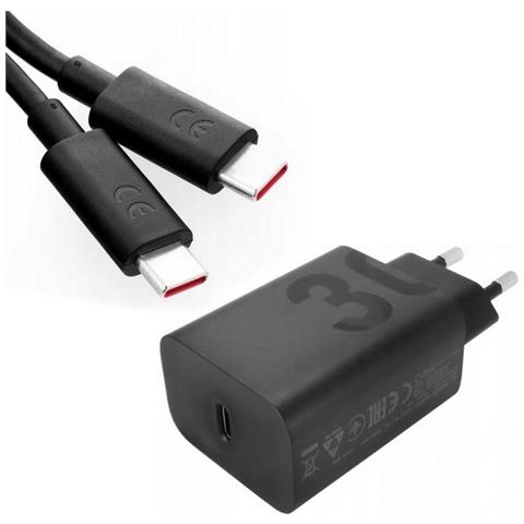 Caricabatterie Originale Usb Mc-309 Turbo Power 30w + Cavo Type C Black Bulk Per Smartphone - Foto 3