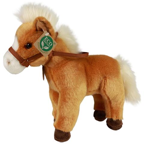 Peluche Cavallo 30cm Realista Ultra Morbido In Materiale Riciclato Ecologico, Marrone - Foto 1