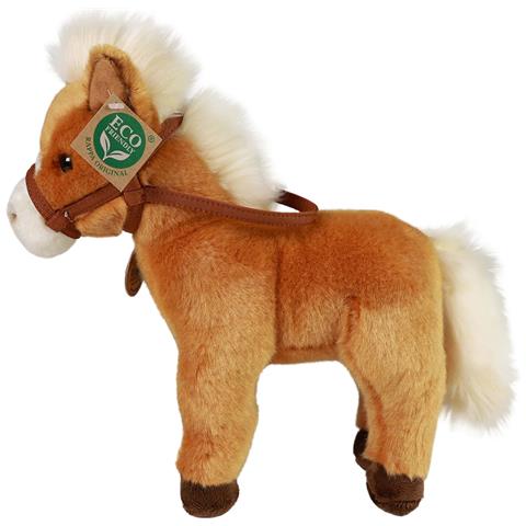 Peluche Cavallo 30cm Realista Ultra Morbido In Materiale Riciclato Ecologico, Marrone - Foto 2
