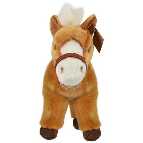 Peluche Cavallo 30cm Realista Ultra Morbido In Materiale Riciclato Ecologico, Marrone - Foto 4