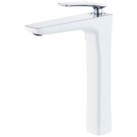 Rubinetto per lavabo da bagno, Blackswan, tipo M75, modello bianco /cromo, misura 30 cm - Foto 1