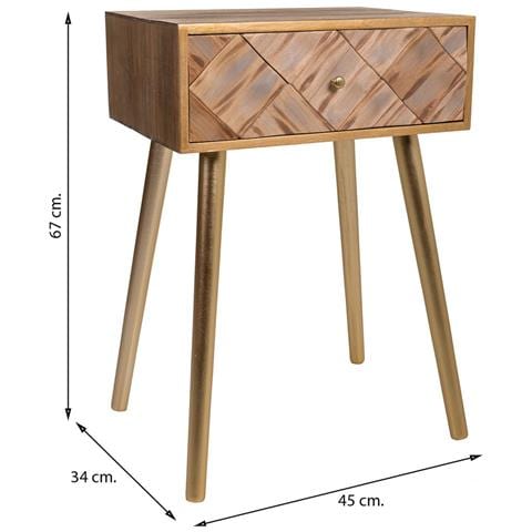 Tavolo In Legno Marrone 45x34x67h - Foto 7