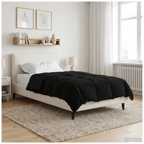 Piumone Completo Annuale Nero 140 x 220 cm Microfibra - Foto 2