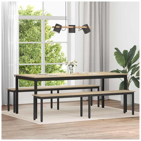 panchina Sonoma 200 x 35 x 45 cm Legno multistrato - Foto 2