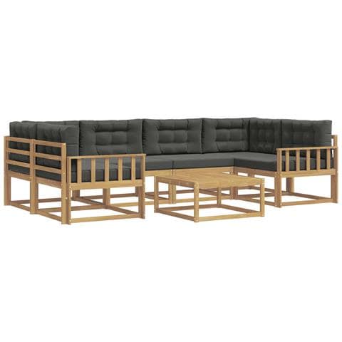 Set di divani da esterno con cuscino 5 pcs Bianco e Antracite - Foto 1