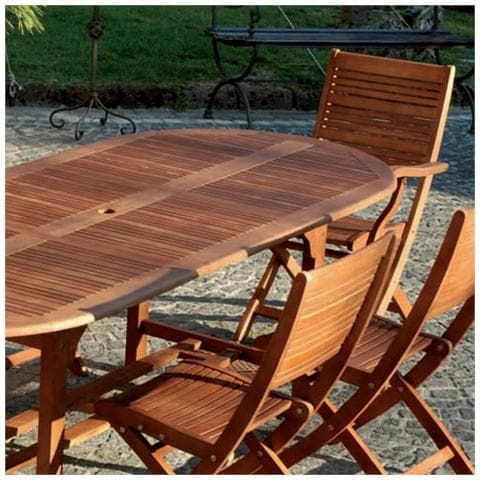 Tavolo in legno massello da giardino estensibile fino a 240 cm 100x180 - Foto 4