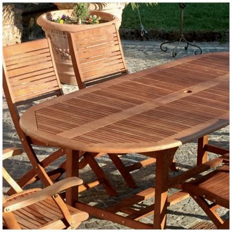 Tavolo in legno massello da giardino estensibile fino a 240 cm 100x180 - Foto 2