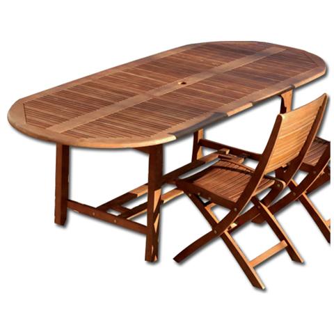 Tavolo in legno massello da giardino estensibile fino a 240 cm 100x180 - Foto 1