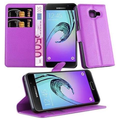 Custodia Compatibile Con Samsung Galaxy A3 2016 In Violetta Ametista - Coperchio Protettiva Con Chiusura Magnetica, Funzione Stand E Tasca Per Le Carte - Foto 1