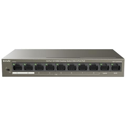 Switch TEF1110P-8-63W 8 Porte Gigabit 10 / 100 con 2 Porte Ethernet PoE - Foto 1