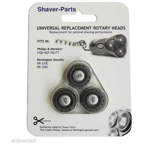 3 Testine Rasoio Elettrico Ricambio Compatibili Philips Norelco Hq177 Hq8 Hq9 - Foto 1