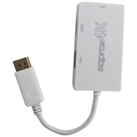appC37 Display Port HDMI, DVI, VGA Bianco cavo di interfaccia e adattatore - Foto 1