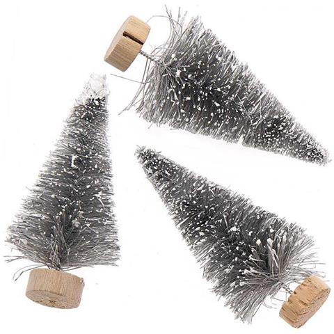 Set Di 3 Alberi Grigi 7 Cm - Foto 1