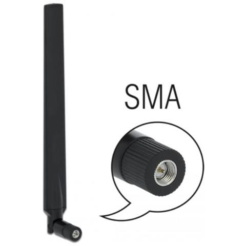 Antenna LTE con SMA maschio 1,9 - 2,3 dBi omnidirezionale con giunto inclinabile nero - Foto 2