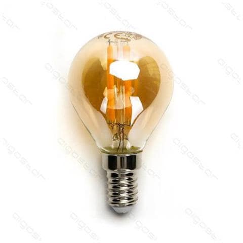 Lampadina Led Filamento Ambrata G45 4w Attacco E14 420 Lumen 2200k Luce Calda D45h78mm Angolo 360 Equivale 37w Incadescenza - Foto 1