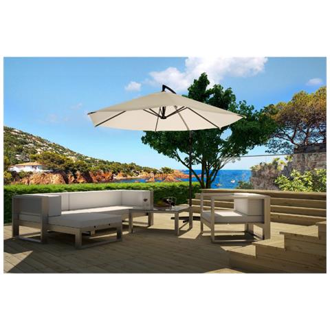 Porticcio Ombrellone Decentrato Ecru Ø 3m - Foto 14