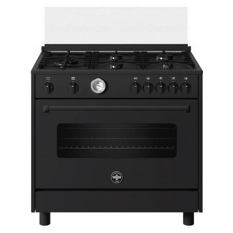 Bertazzoni La Germania Cucina Gas AMN965GTN Americana Smaltato 5 fuochi 1Fforno Gas Ventilato Classe A+ Colore Nero