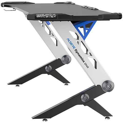 Tavolo Scrivania Da Gaming Rgb Led Xl Fibra Di Carbonio Regolabile 140cm 1,40mt - Foto 1