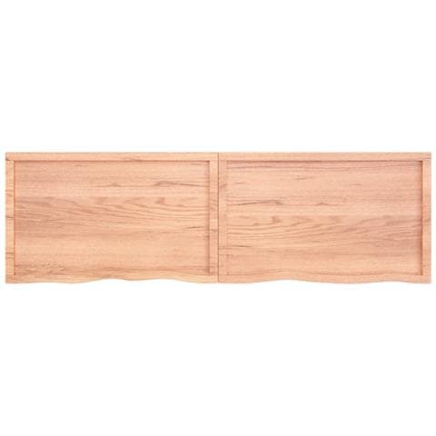Piano Bagno Marrone 200x60x (2-4) cm Legno Massello Trattato - Foto 8