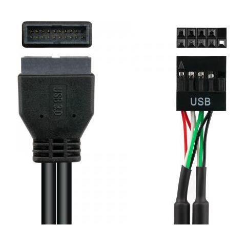 Alcasa 5021-pst3 Cavo Usb 0,45 M Usb 2.0 Nero - Foto 3