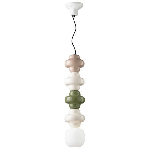 Sospensione Vintage Decò Copacabana 4 Moduli Ceramica Multicolor G-b-v E27 - Foto 4
