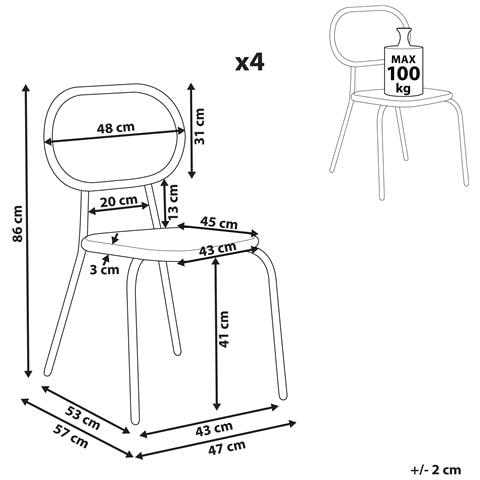 Set Di 4 Sedie Rattan Naturale Pratello - Foto 7