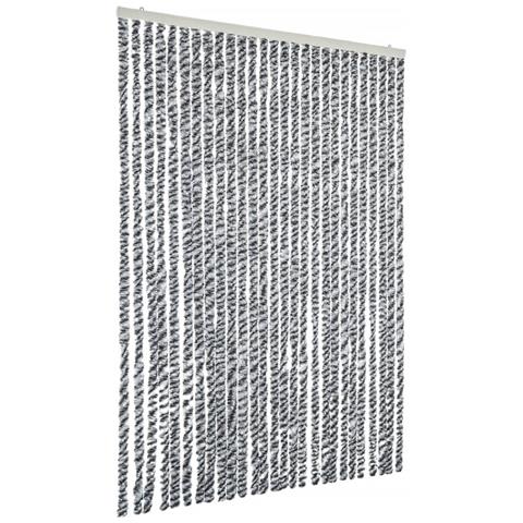 Tenda Antimosche Grigia Nera E Bianca 118x220 Cm In Ciniglia - Foto 2