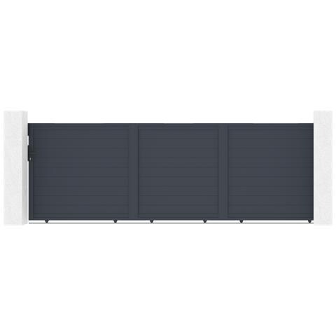 Cancello Scorrevole 5m Eiger H. 140cm Alluminio Grigio - Foto 1