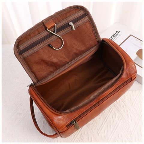 Borsa Da Toilette Da Viaggio Premium Da Uomo Brown - Foto 1