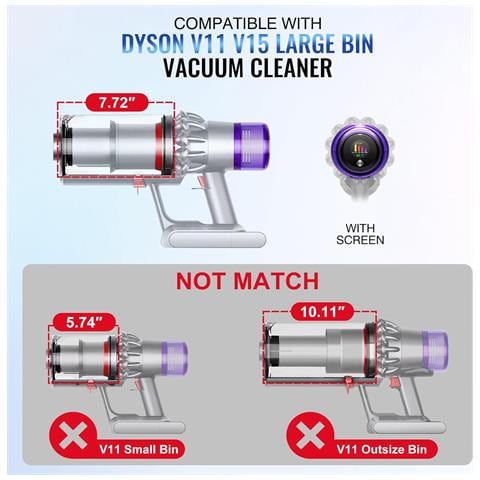 Contenitore Polvere E Filtro Dyson V11, V15, Sv14, Sv15, Sv22/970050-01/965443-01 - Foto 2