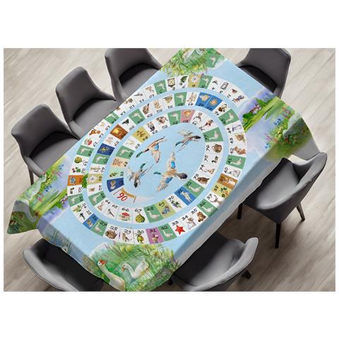 Tovaglia Copritavolo Cucina 100% Cotone Digitale Disegno Gioco Dell''oca 150x180 Gicoo Dell''oca - Foto 1