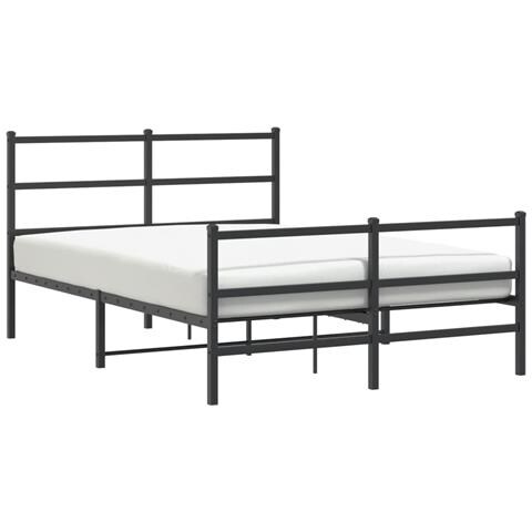 Giroletto Con Testiera E Pediera Metallo Nero 135x190 Cm - Foto 2