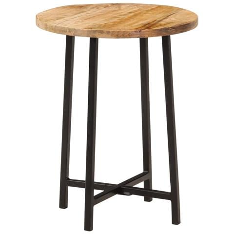 Tavolino Da Salotto 35x35x45 Cm Legno Massello Mango E Ferro - Foto 1