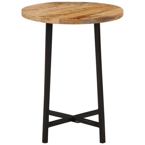 Tavolino Da Salotto 35x35x45 Cm Legno Massello Mango E Ferro - Foto 2