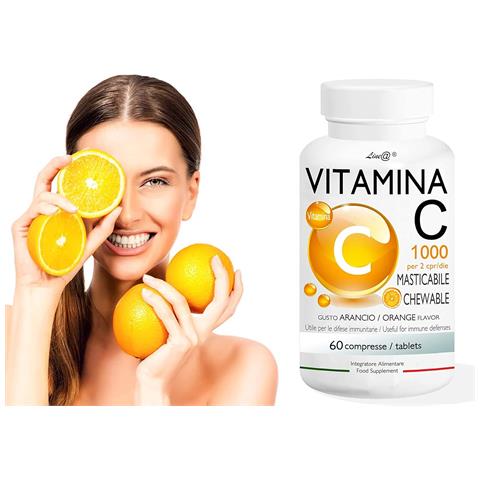 Vitamina C diet - 60 Compresse Masticabili | Gusto Arancia | Ad Alto Dosaggio | Antiossidante - Foto 4