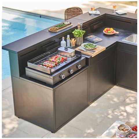 Plancha Gas MODERNG75AN Potenza 6000W Colore Nero - Foto 3