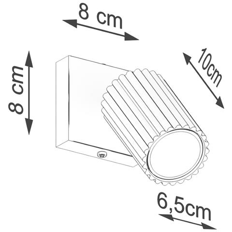 Lampada Da Parete Karbon Beige Sl. 1597 - Minimalista Lampada Da Parete Beige 8x8x16 Cm - Foto 2