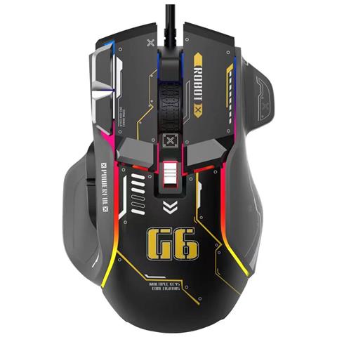 Mouse Da Gioco Ergonomico Con Rgb, 6 Impostazioni Dpi E 7000 Hz Black - Foto 1