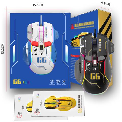 Mouse Da Gioco Ergonomico Con Rgb, 6 Impostazioni Dpi E 7000 Hz Black - Foto 2