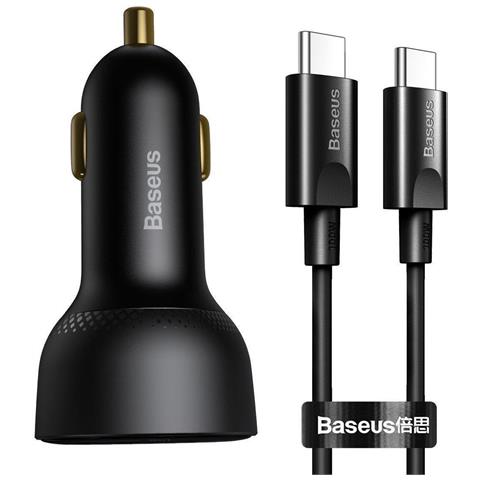 Baseus Supreme Schnellladegert Frs Auto Mit Pps-digitalanzeige 1x Usb-a, 1x Typ-c 95w + Xiaobai-kabel Typ-c/typ-c (tzcczx-01) - Foto 1