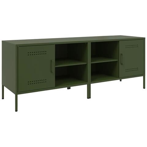 Mobili Tv 2pz Verde Oliva 68x39x50,5 Cm In Acciaio - Foto 2